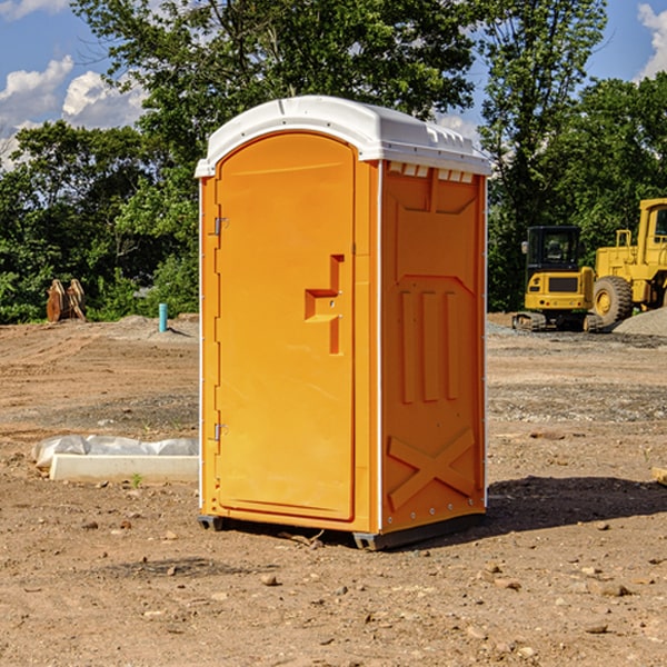 how often are the porta potties cleaned and serviced during a rental period in Hammett ID